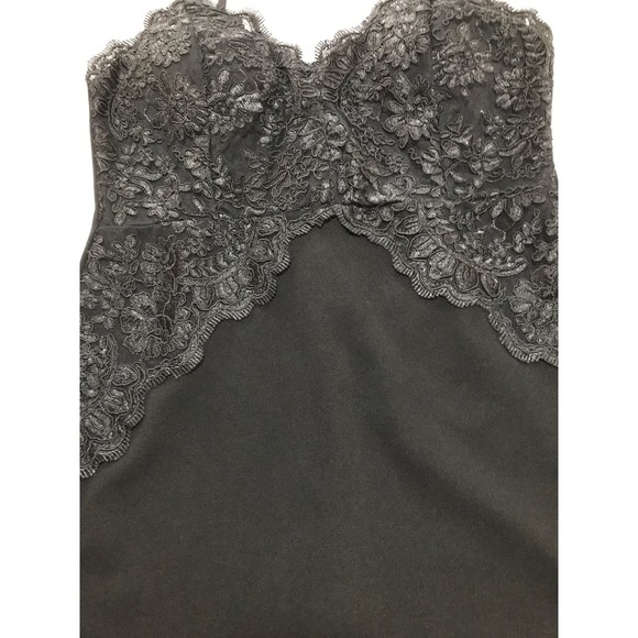 Iris Women's Large Black Spaghetti Strap Lace Trim Dress - Picture 5 of 12